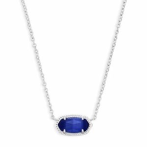 Kendra Scott small dark blue and silver necklace